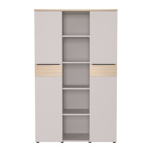 Germania Aktenschrank GW-Oviedo mit Drehtüren in Kaschmir und Lindberg-Eiche-Nb., B/H/T: 120 x 197 x 40 cm