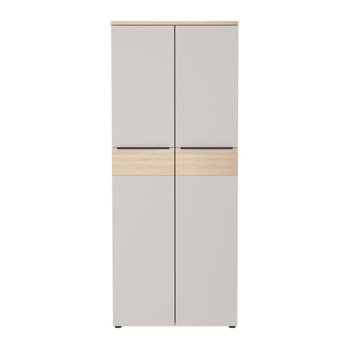 Germania Aktenschrank GW-Oviedo mit Drehtüren in Kaschmir und Lindberg-Eiche-Nb., B/H/T: 80 x 197 x 40 cm - Bild 1