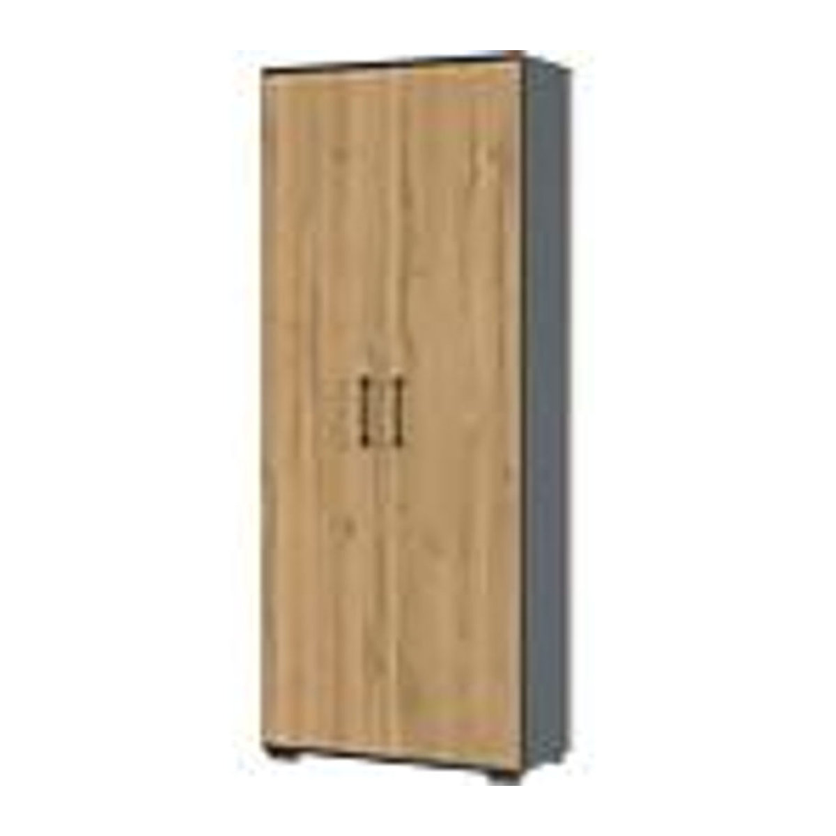 Germania Aktenschrank Profi 2.0 mit Drehtüren in Eiche Natur und Anthrazit, B/H/T: 80 x 200 x 40 cm - Bild 2