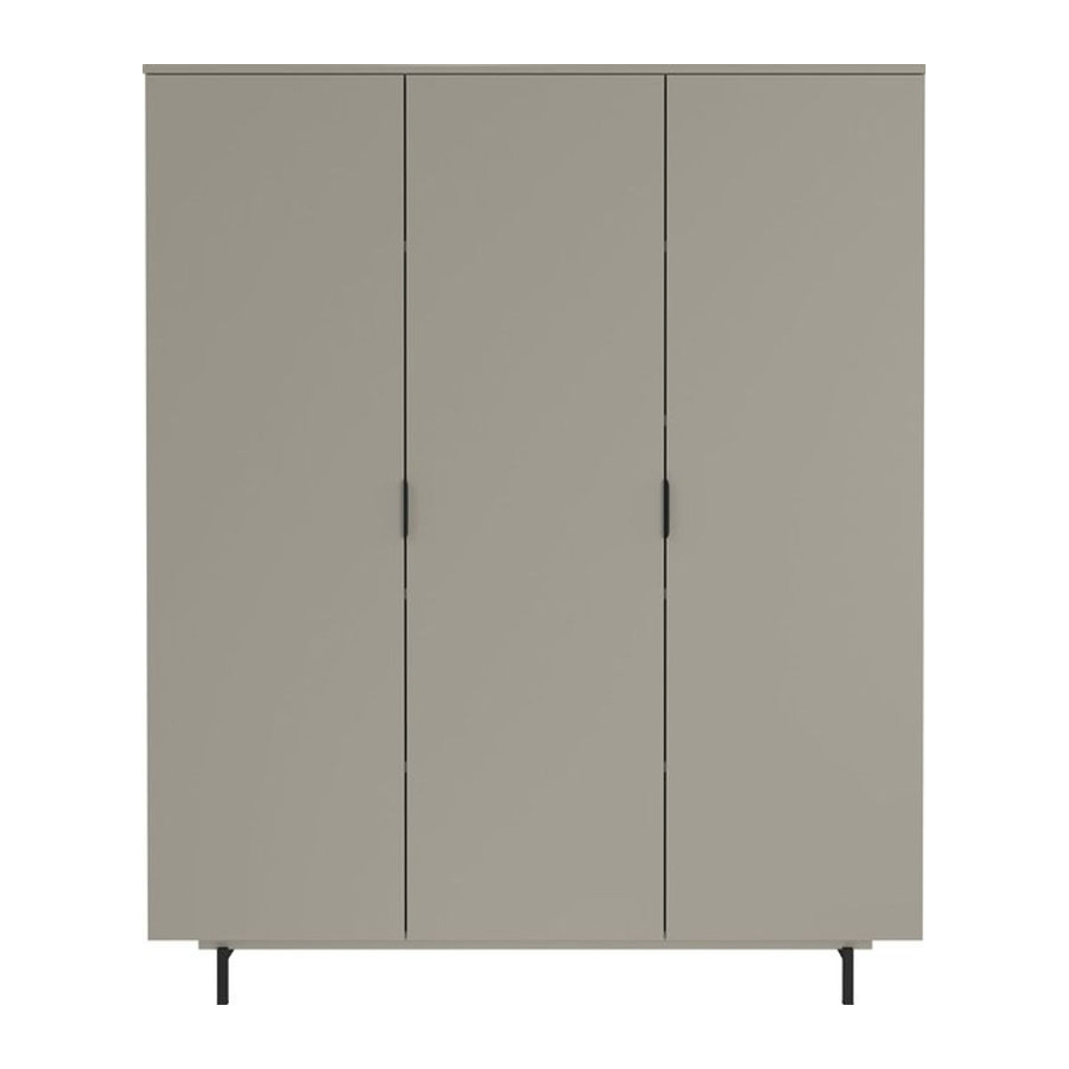 Germania Kleiderschrank GW-Tomino in Grau mit gedämpften Drehtüren und Kleiderstange, B/H/T: 158 x 190 x 54 cm - Bild 1
