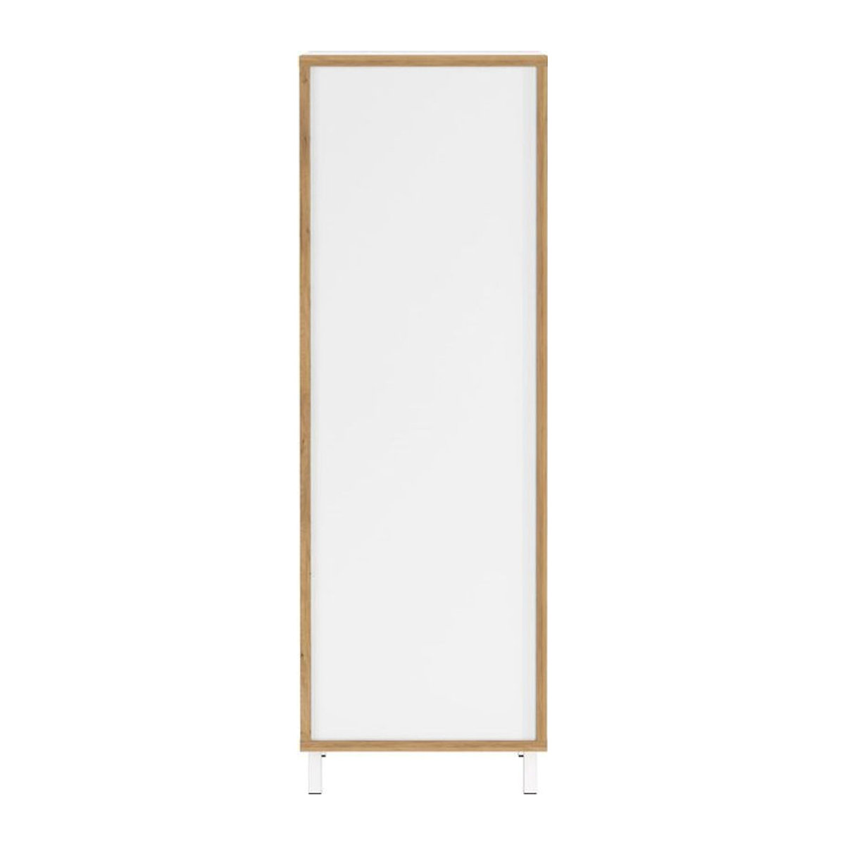 Germania Mediumschrank GW-Topeka mit Drehtüren, Weiß/Eiche Natur, B/H/T: 39 x 120 x 35 cm - Bild 1