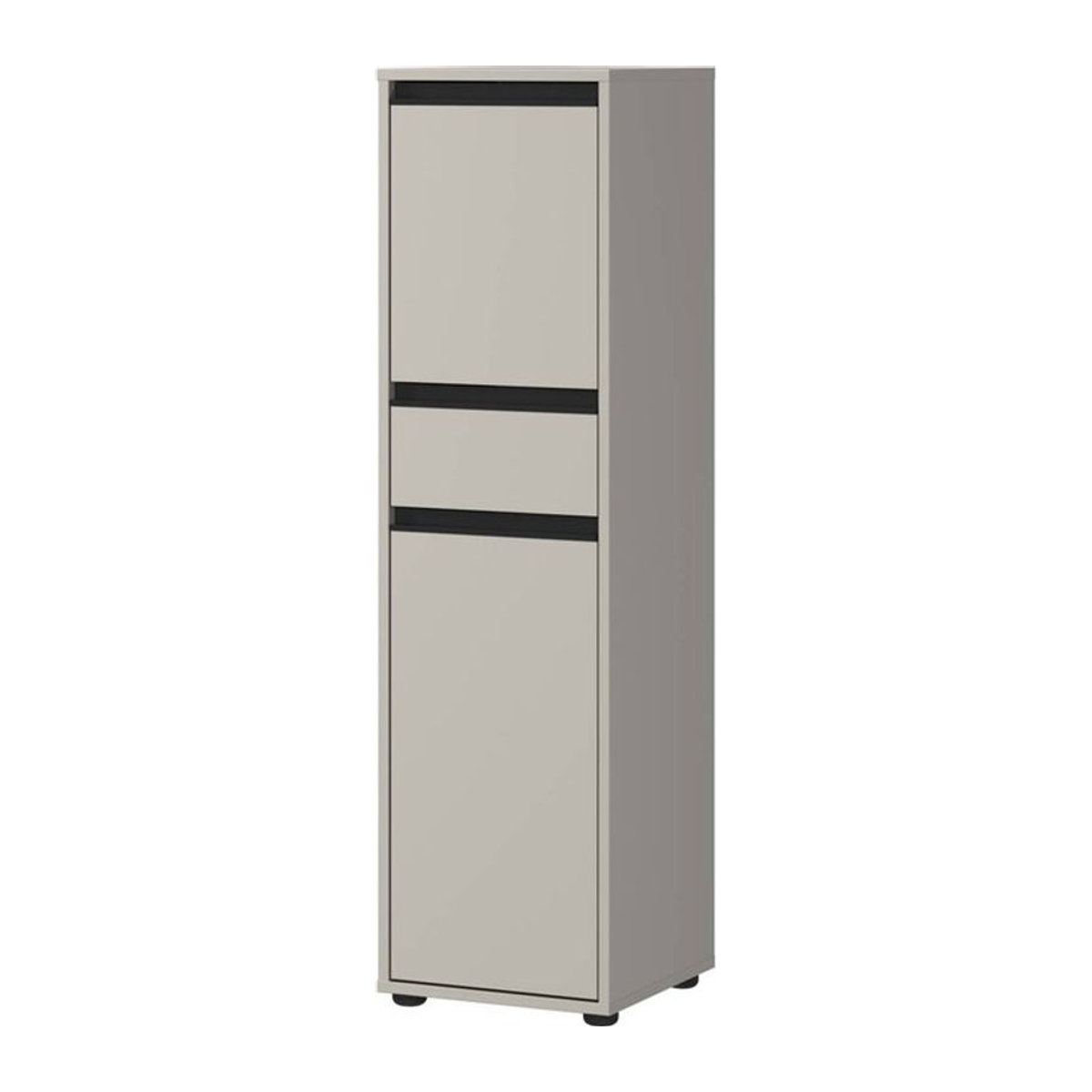 Germania Schrank 2201-186 mit Drehtüren in Grau, minimalistisches Design, B/H/T: 33 x 121 x 34 cm - Bild 1