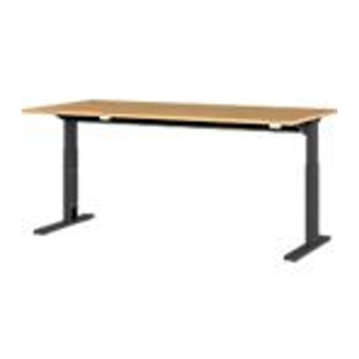 Germania Schreibtisch Profi 2.0 in Grandson-Eiche-Nb. und Schwarz, höheneinstellbar, B: 160 cm, T: 80 cm, H: 70-81 cm - Bild 3