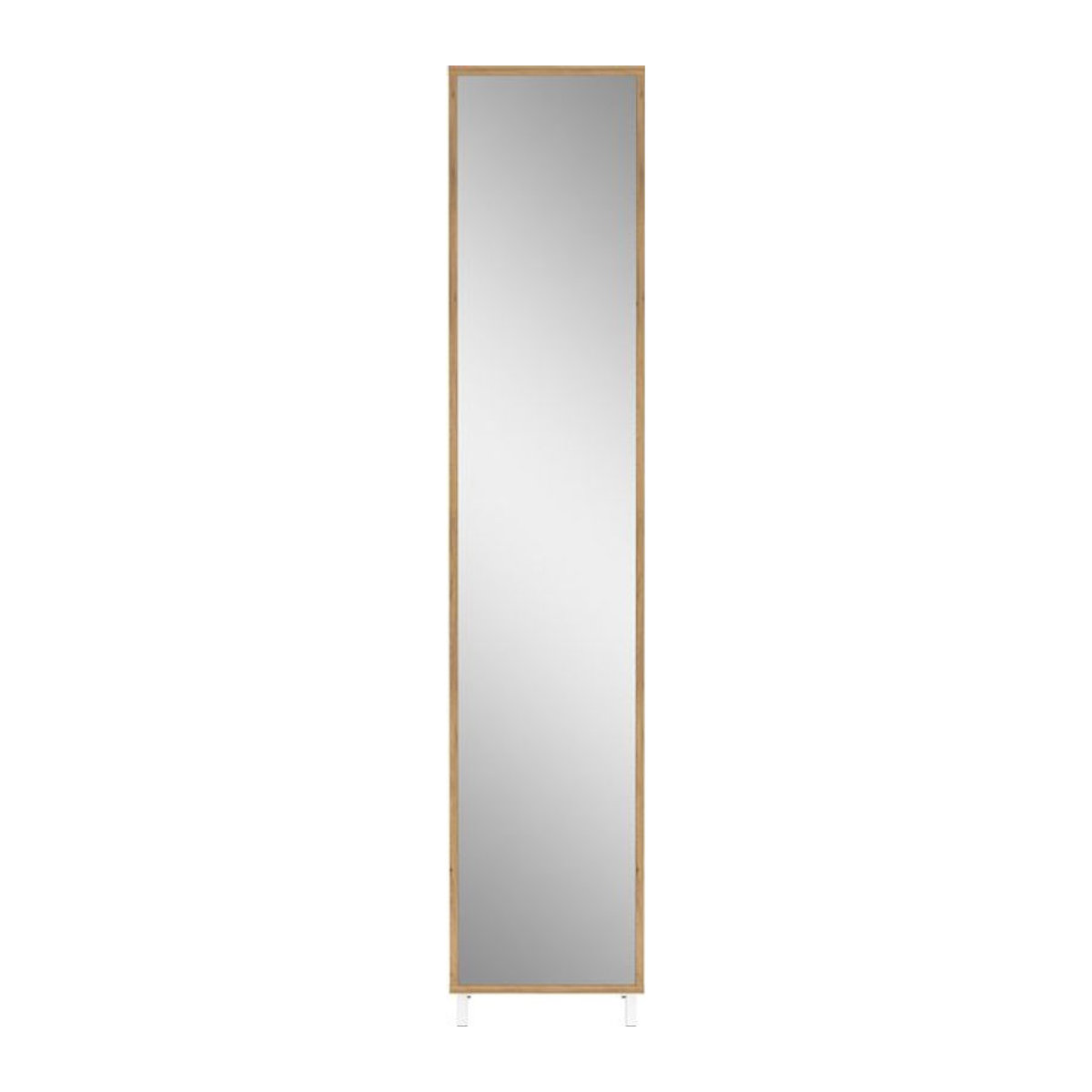 Germania Vitrinenschrank GW-Topeka mit verspiegelter Front und Drehtüren, Weiß/Navarra-Eiche-Nb, B: 39 cm, H: 195 cm, T: 35 cm - Bild 1