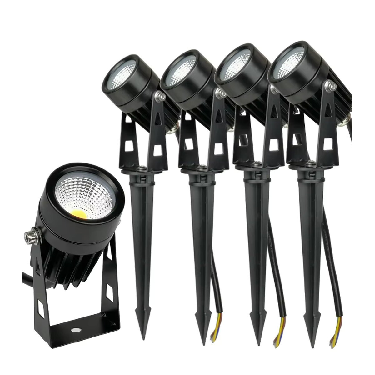 Getefu 4er Pack LED Wegeleuchte COB Garten Lampe Wasserdicht in Schwarz und Blau - Bild 6