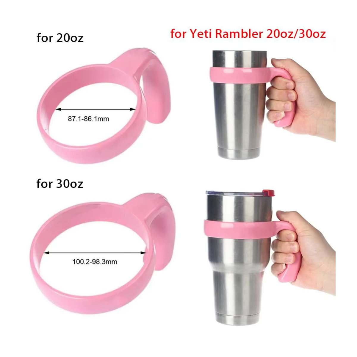 Getränkehalter für Wasserflaschen und Becher in Rosa und Bunt mit minimalistischem Design für 20oz und 30oz Flaschen im Auto und Fahrzeug - Bild 3