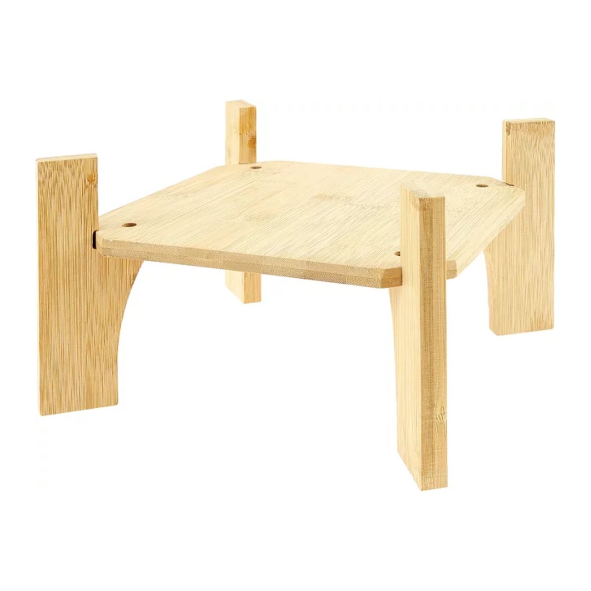 Getränkespenderständer aus Bambus mit Glasgefäß in Natur/Beige für Bar und Büro - Bild 1