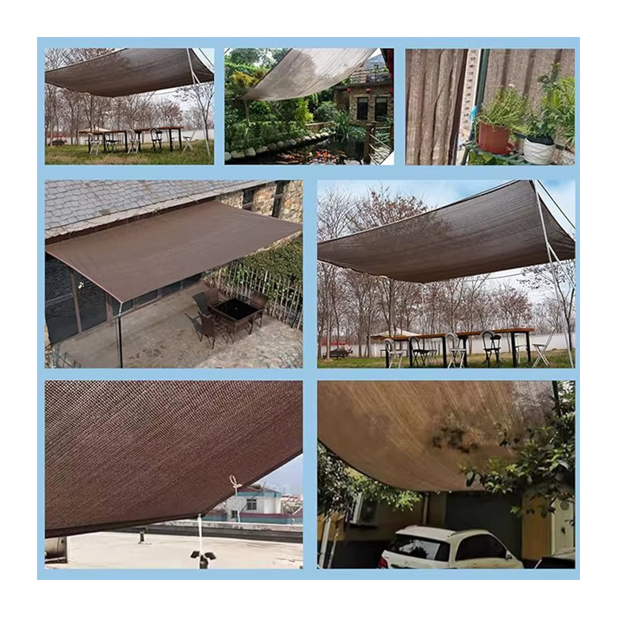 GFDYML Mehrfarbiges Sonnenschutznetz aus HDPE für Terrasse und Camping mit UV-Schutz - Bild 3