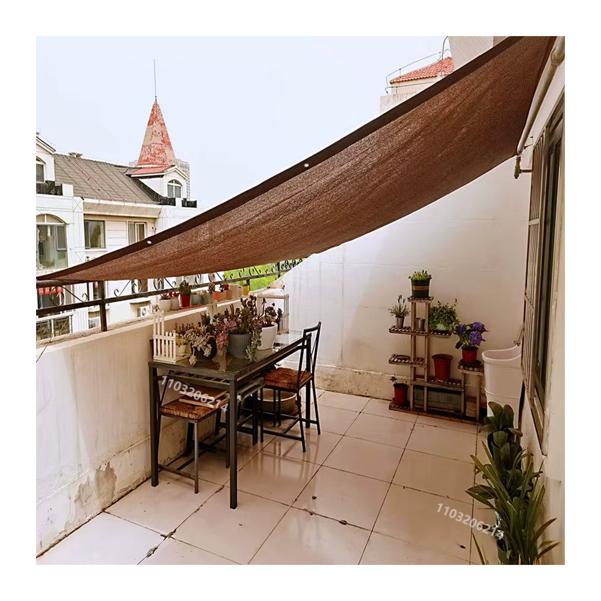GFDYML Mehrfarbiges Sonnenschutznetz aus HDPE für Terrasse und Camping mit UV-Schutz - Bild 4
