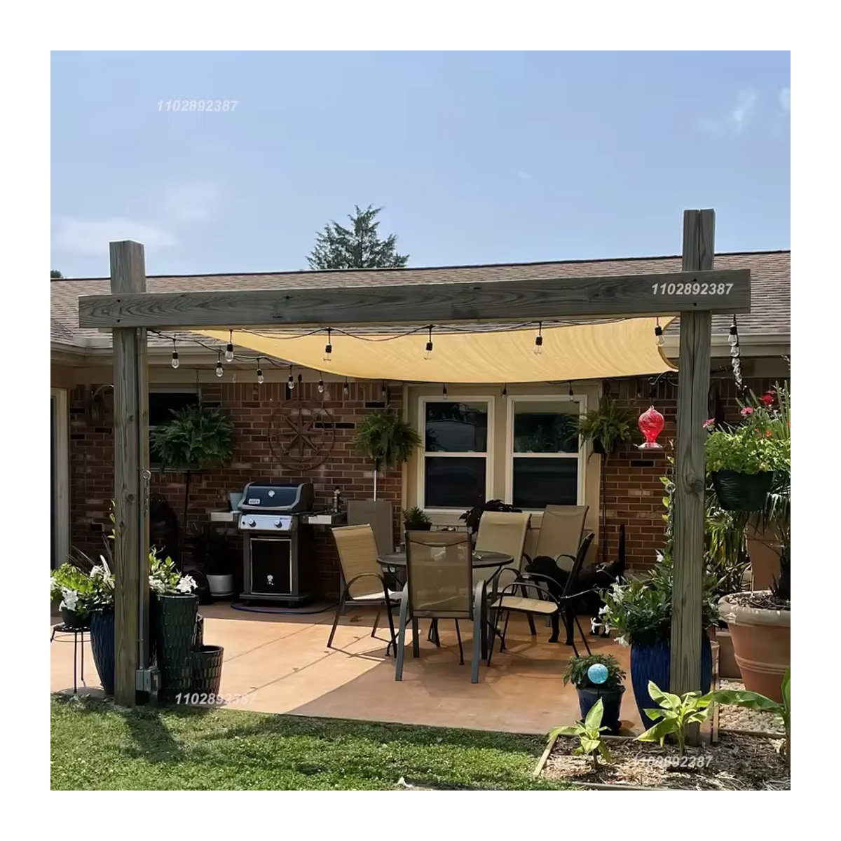 GFDYML Sonnenschutznetz für den Garten mit UV-Schutz und wetterfester Abdeckung für Schuppen und Pflanzen - Bild 4