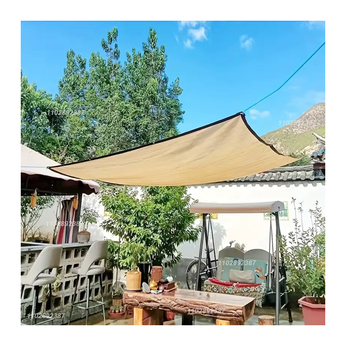 GFDYML Sonnenschutznetz für den Garten mit UV-Schutz und wetterfester Abdeckung für Schuppen und Pflanzen - Bild 5