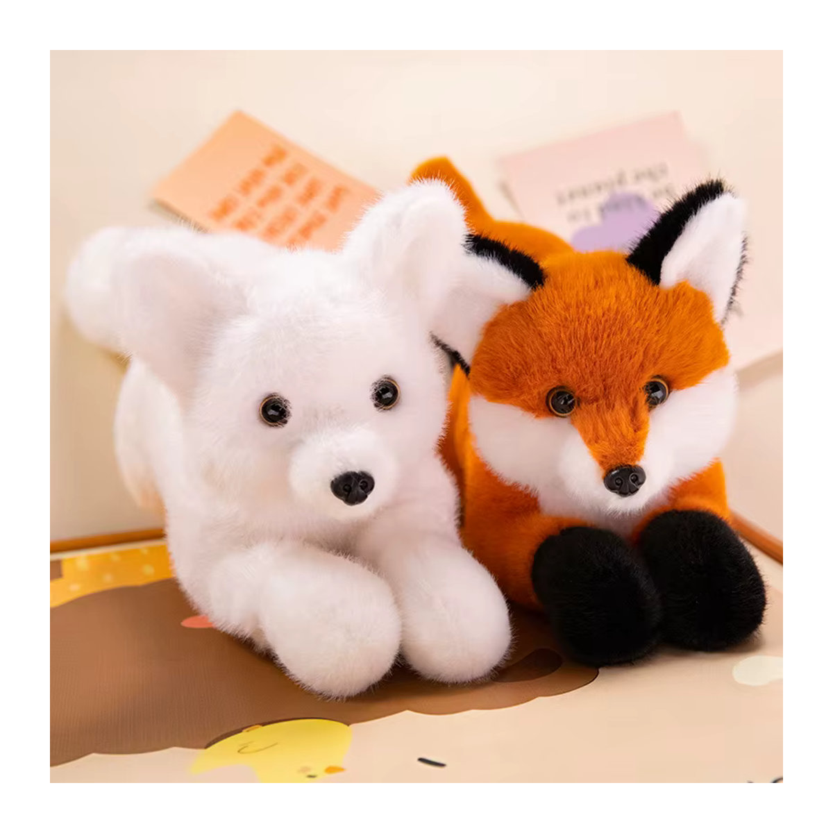 GFNANHAI Kuscheliges Fuchs Plüschkissen in Orange und Weiß, weiches Stofftier-Kissen als Geschenk, B/T/H: 45 x 45 x 45 cm, 65 x 65 x 65 cm oder 90 x 90 x 90 cm - Bild 5