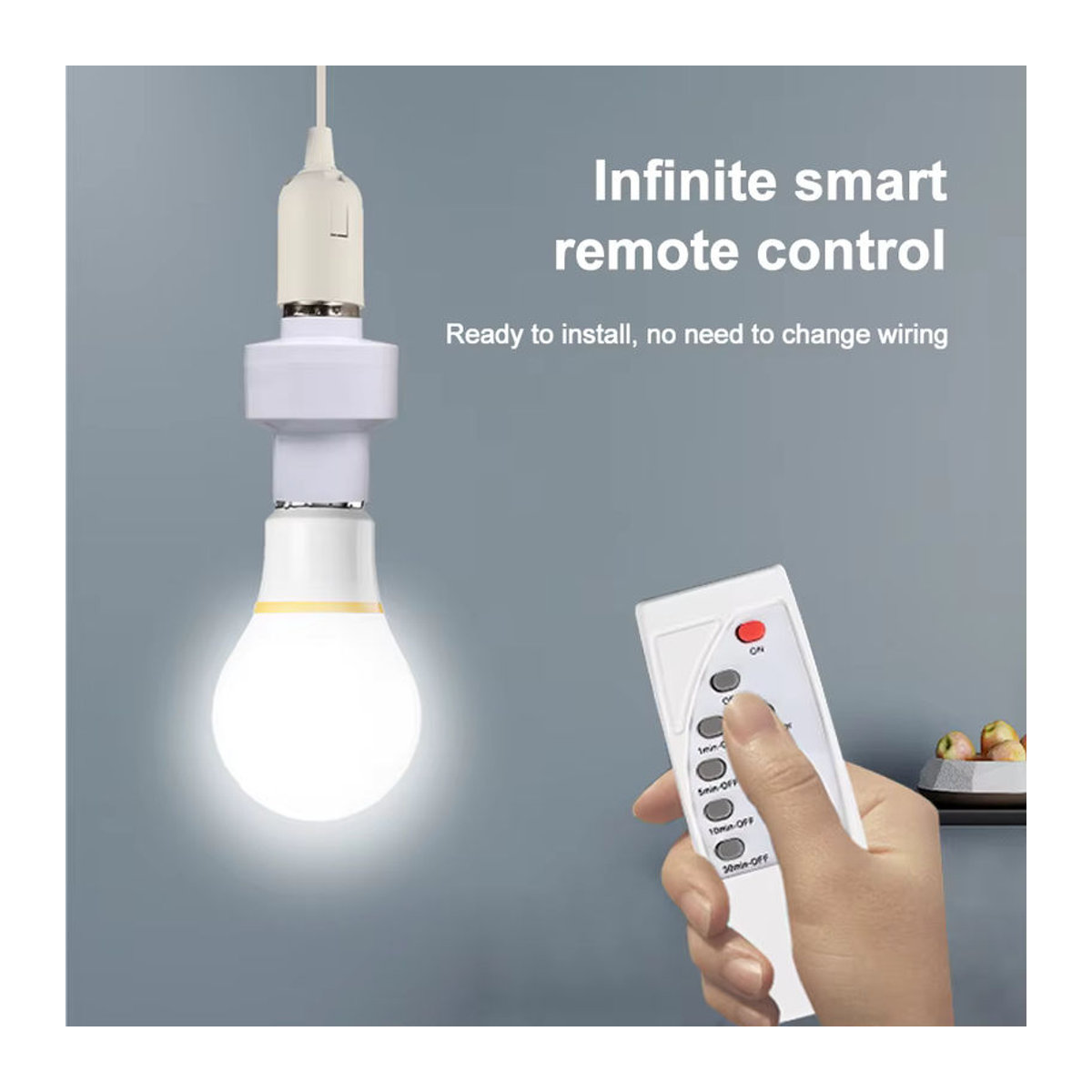 GGBEE E27 Smart Conversion Lampe mit Infrarot Fernbedienung, LED Energiesparlampe in Weiß - Bild 3