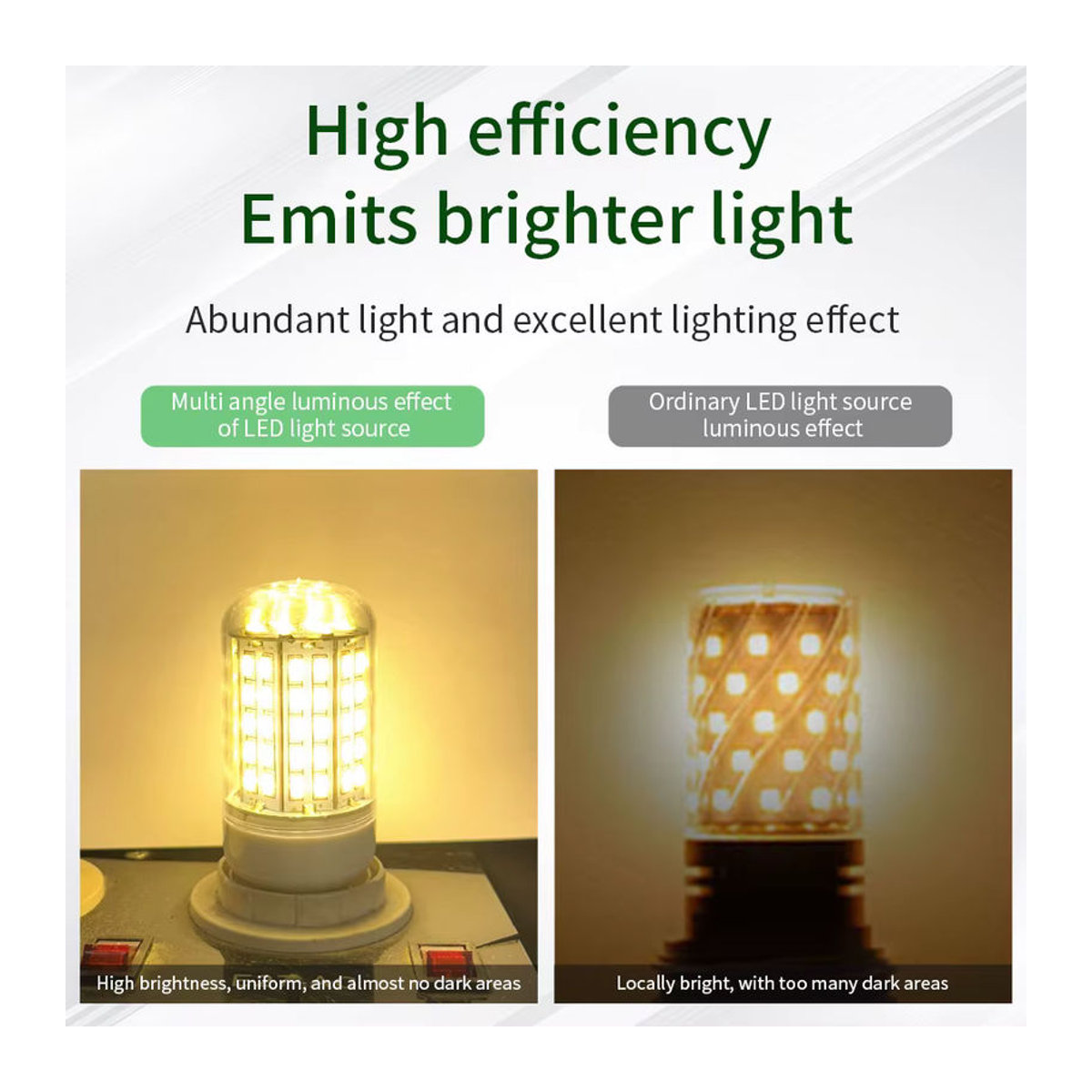 GGBEE LED Mais Licht E27 E14 Energiesparende SMD Beleuchtung für Schlafzimmer und Innenräume - Bild 4