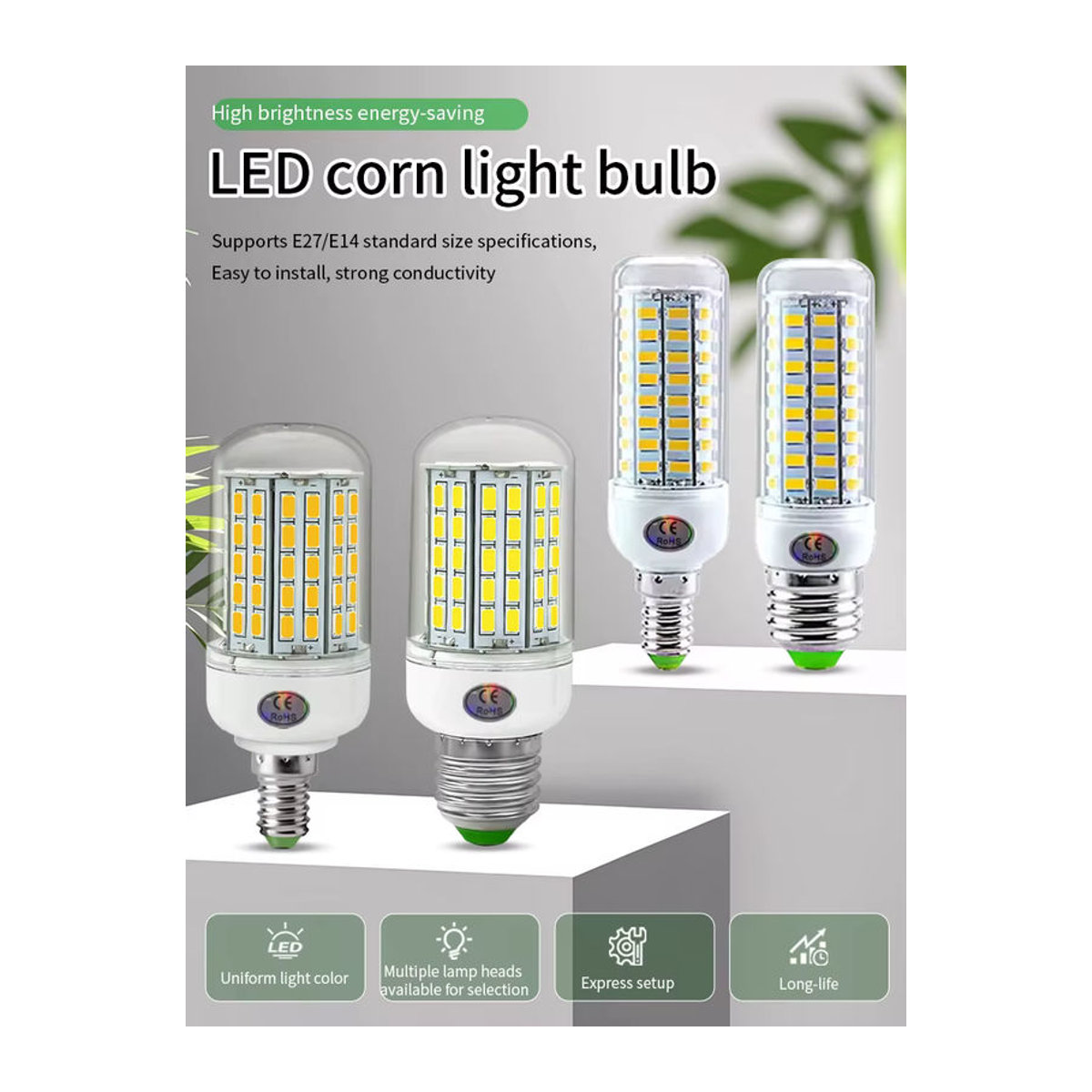 GGBEE LED Mais Licht E27 E14 Energiesparende SMD Beleuchtung für Schlafzimmer und Innenräume - Bild 6