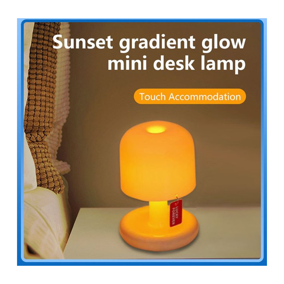 GGBEE LED Mini-Tischlampe Sonnenuntergang in Orange, minimalistisches Nachtlicht für Schlafzimmer und Raumdekoration - Bild 1