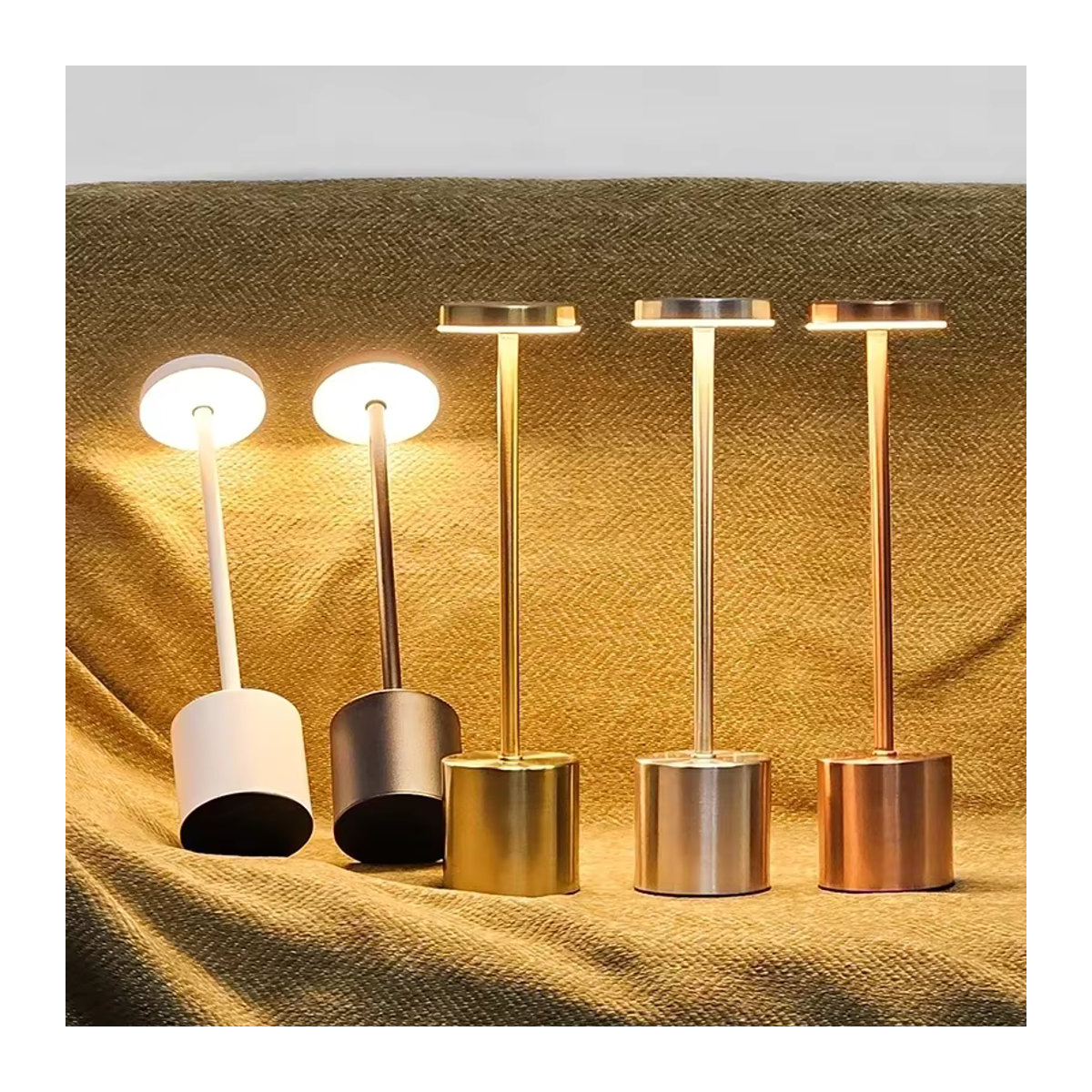 GGBEE LED Tischlampe in Schwarz mit 3 Farben und Touch-Schalter, wiederaufladbare portable Nachttischlampe mit USB-C Anschluss für Ambiente und Dekoration - Bild 5