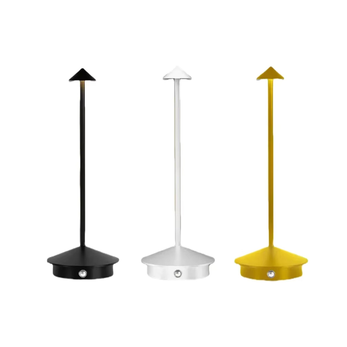 GGBEE LED-Tischlampe Schwarz, wiederaufladbare Touch-Nachtlampe mit 3 Farben und dimmbarer Funktion im minimalistischen Design - Bild 6