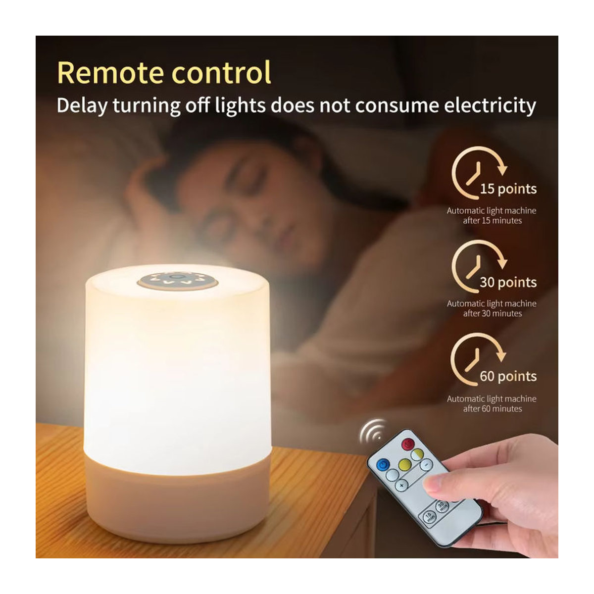 GGBEE LED Tischlampe Weiß Dimmbare Touch Nachtlicht mit Akku für Schlafzimmer und Wohnzimmer - Bild 4