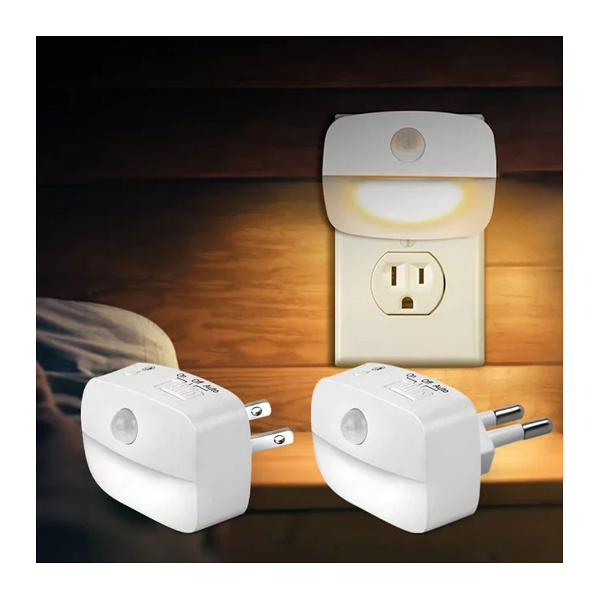 GGBEE LED Wandlampe mit PIR Bewegungssensor in Weiß für Flur Treppe und Schlafzimmer - Bild 1