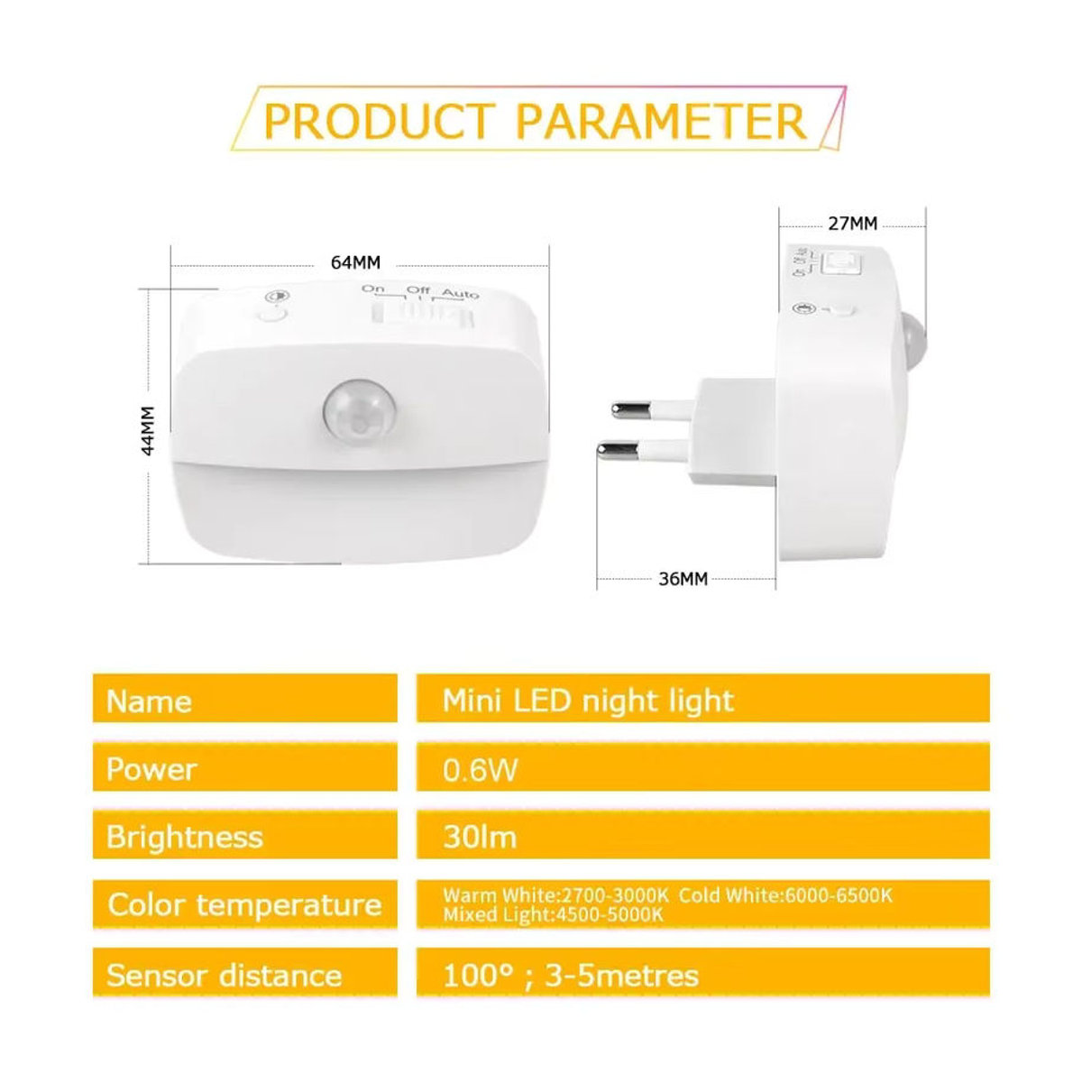 GGBEE LED Wandlampe mit PIR Bewegungssensor in Weiß für Flur Treppe und Schlafzimmer - Bild 2