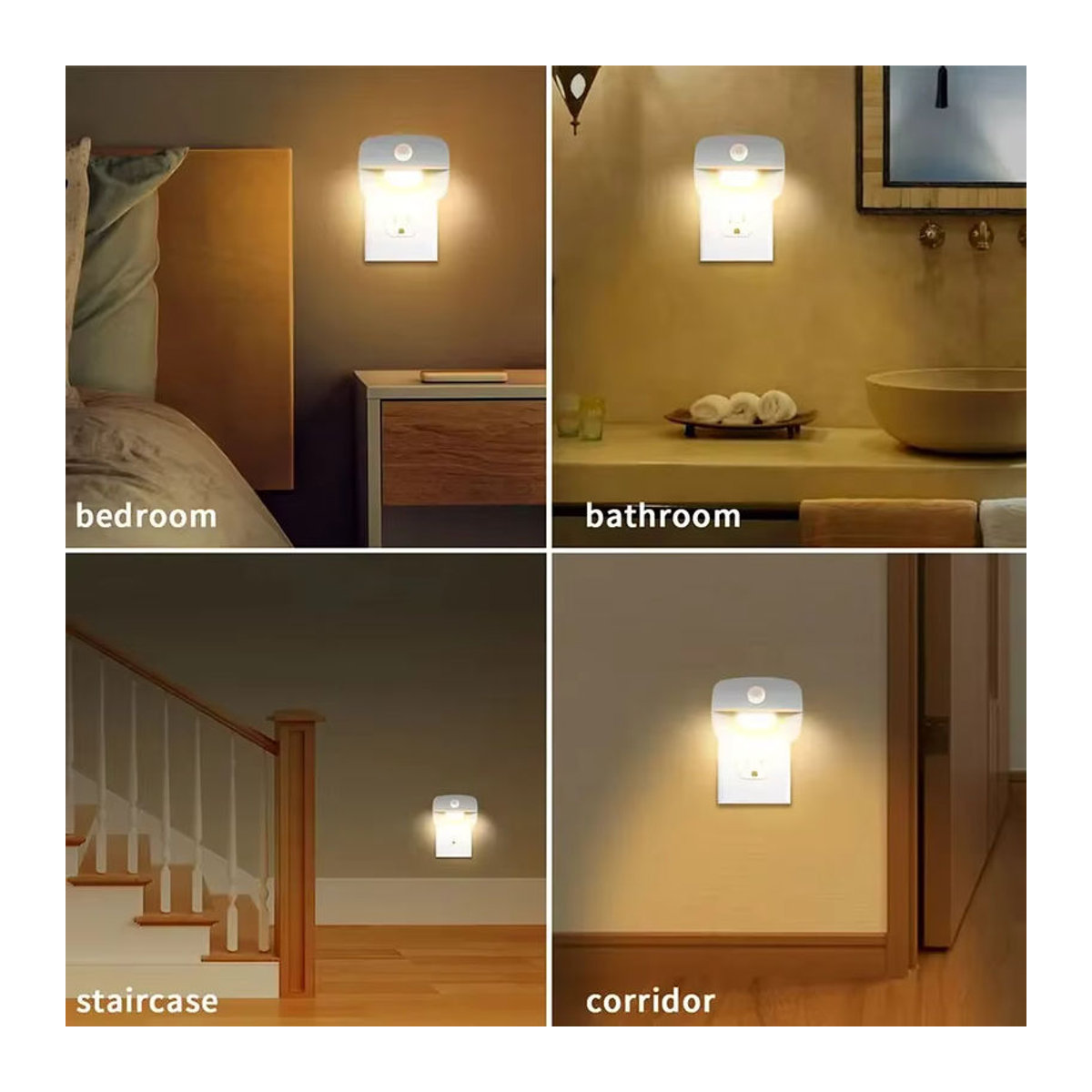 GGBEE LED Wandlampe mit PIR Bewegungssensor in Weiß für Flur Treppe und Schlafzimmer - Bild 4
