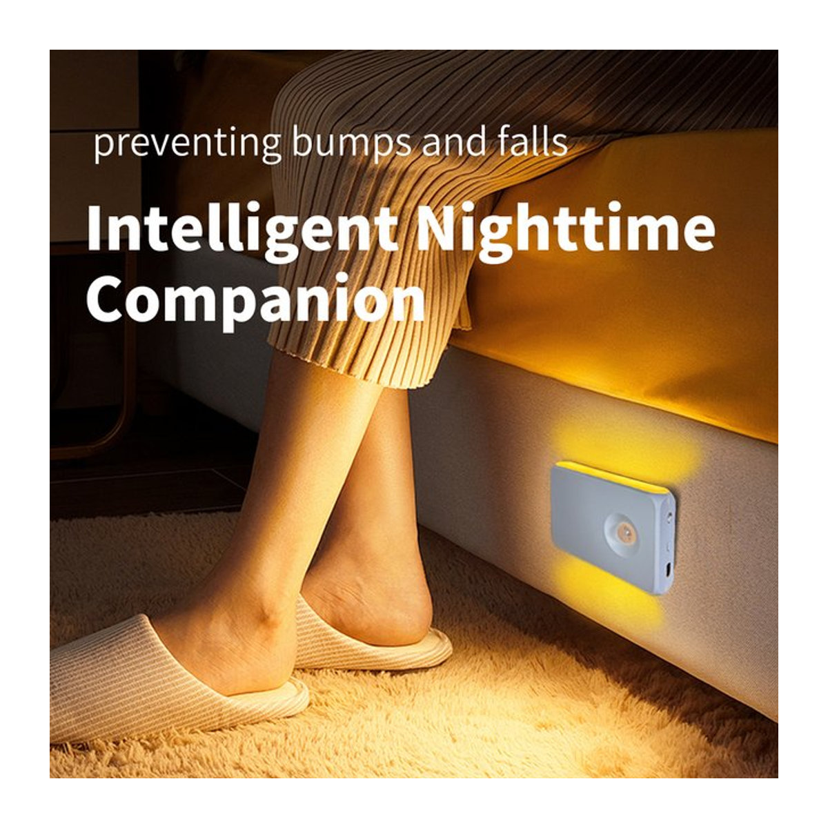 GGBEE Magnetische LED Wandlampe mit Bewegungssensor und Typ-C-Ladefunktion, minimalistisches Nachtlicht für Schrank, Garderobe und Treppe - Bild 1