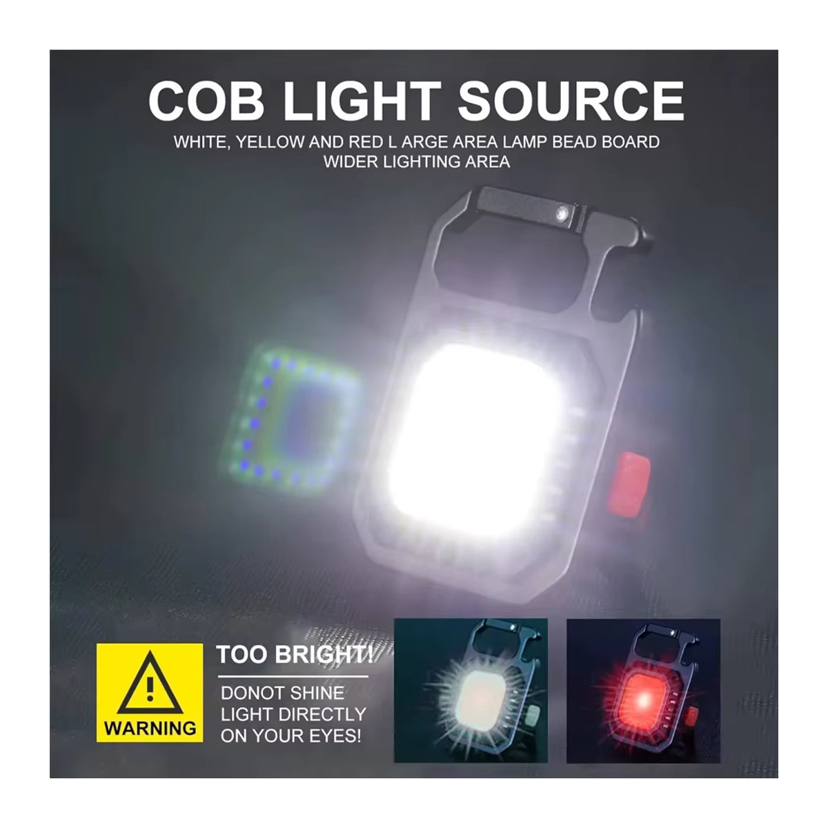 GGBEE Mini LED Taschenlampe mit Magnet und COB-Licht, wiederaufladbar mit 500mAh, 7 Modi für Outdoor, Camping und Angeln - Bild 2