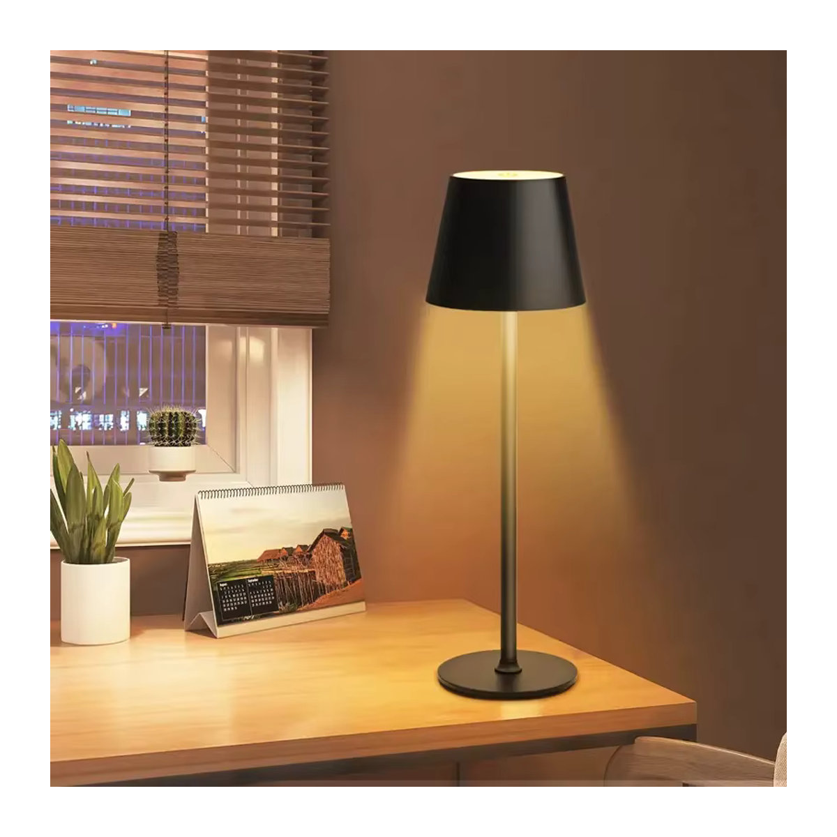 GGBEE Nordic LED Tischlampe wiederaufladbar und dimmbar mit Touch-Funktion in Schwarz oder Weiß - Bild 5