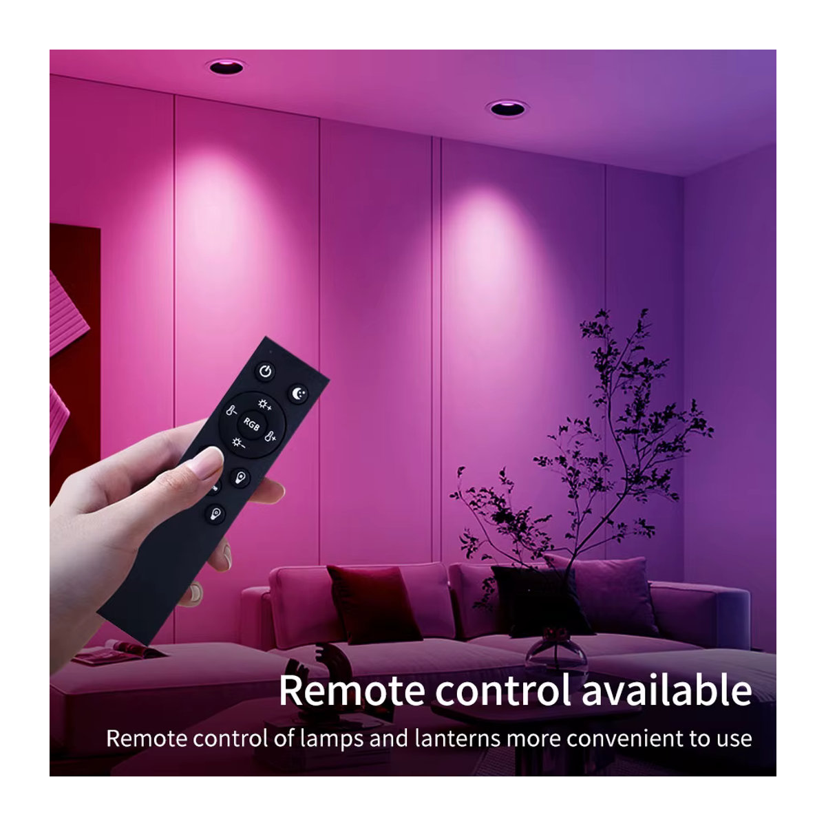 GGBEE Smart LED Einbaustrahler 10W Weiß dimmbar mit Tuya Smart Life und Bluetooth sowie RF 2,4g Fernbedienung für Gruppensteuerung Einbaumaß: 75-105mm - Bild 3