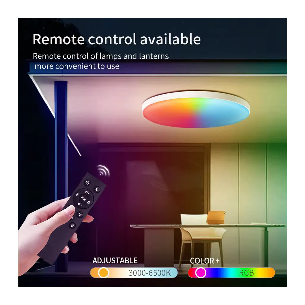 GGBEE Tuya Smart LED Deckenleuchte RGB Weiß, 24W, dimmbar mit Fernbedienung, WiFi & Bluetooth, kompatibel mit Alexa und Google Home, Durchmesser: 30 cm - Bild 2