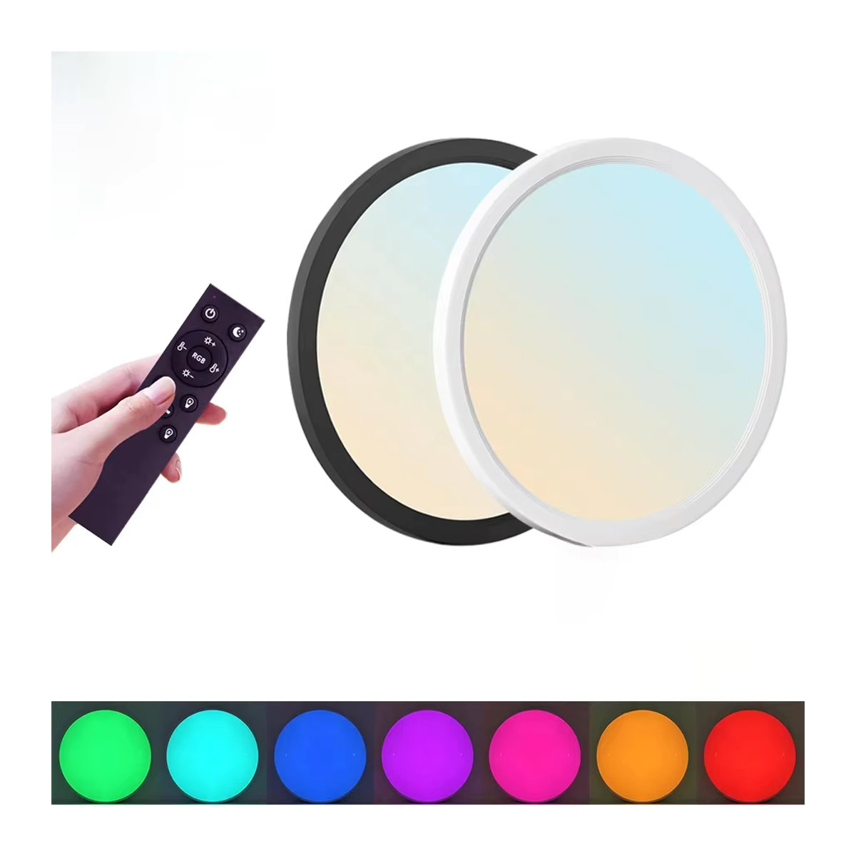 GGBEE Tuya Smart LED Deckenleuchte RGB Weiß, 24W, dimmbar mit Fernbedienung, WiFi & Bluetooth, kompatibel mit Alexa und Google Home, Durchmesser: 30 cm - Bild 5