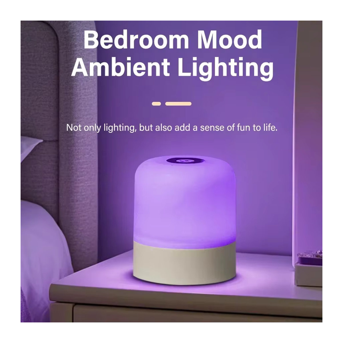 GGBEE Wiederaufladbare LED-Tischlampe mit Fernbedienung und Touch-Schalter, dimmbar, RGB-Farben, Weiß, minimalistisches Design - Bild 3