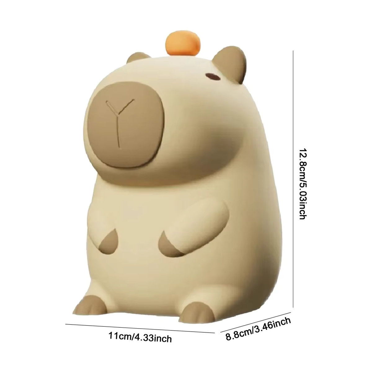 GGbingo Niedliches Capybara Nachtlicht aus Silikon, wiederaufladbare dimmbare Pat-Lampe in Bunt für das Kinderzimmer - Bild 5