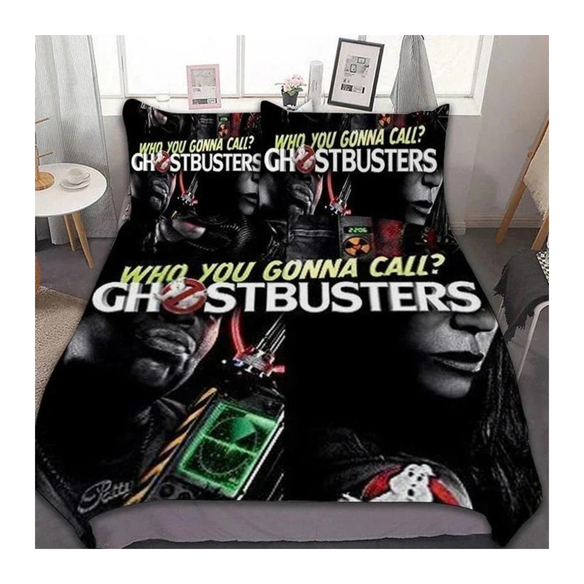 Ghostbusters Bettwäsche-Set mit Print, 3-teilig, Schwarz, B/H: 140 x 200 cm - Bild 1