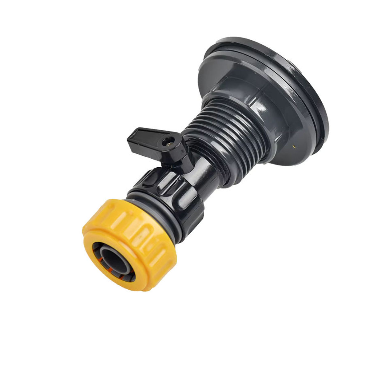 GI Yuling Regenfass-Zapfen-Set aus schwarzem PVC mit 3/4 Zoll Anschluss und 1/2 Zoll Schlauchadapter für die Bewässerung - Bild 2