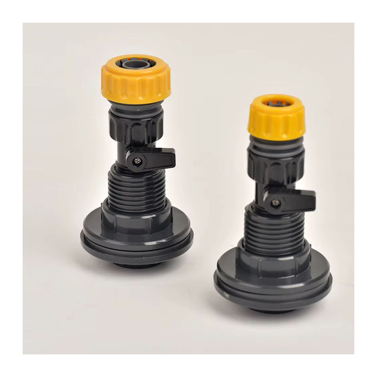 GI Yuling Regenfass-Zapfen-Set aus schwarzem PVC mit 3/4 Zoll Anschluss und 1/2 Zoll Schlauchadapter für die Bewässerung - Bild 5