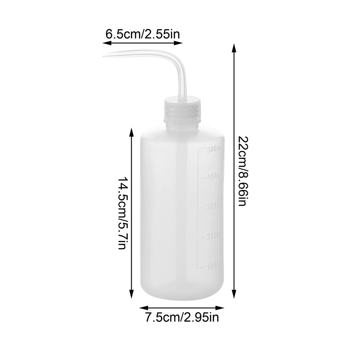 Gießkanne aus Kunststoff mit gebogenem Auslauf als Spritzen-Quetschflasche für Pflanzen, Soße oder Öl, 500 ml - Bild 6