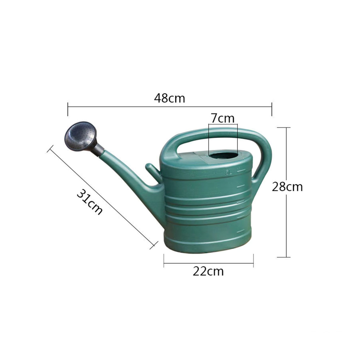 Gießkanne von homyl mit Sprinklerkopf und langem Auslauf für Garten und Pflanzen - Bild 4