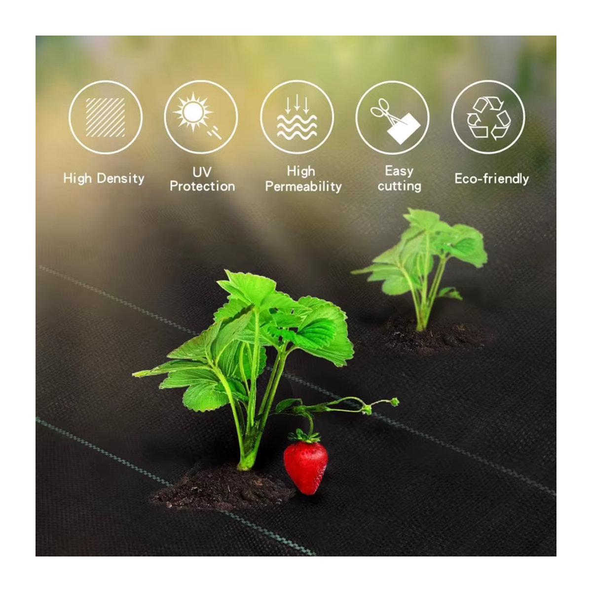 Gift10One Unkrautvlies zur Gartenbewirtschaftung, Schweres Unkrautvlies als Bodenabdeckung, Maße: Breite: 9,75 m, Länge: 1,5 m - Bild 1