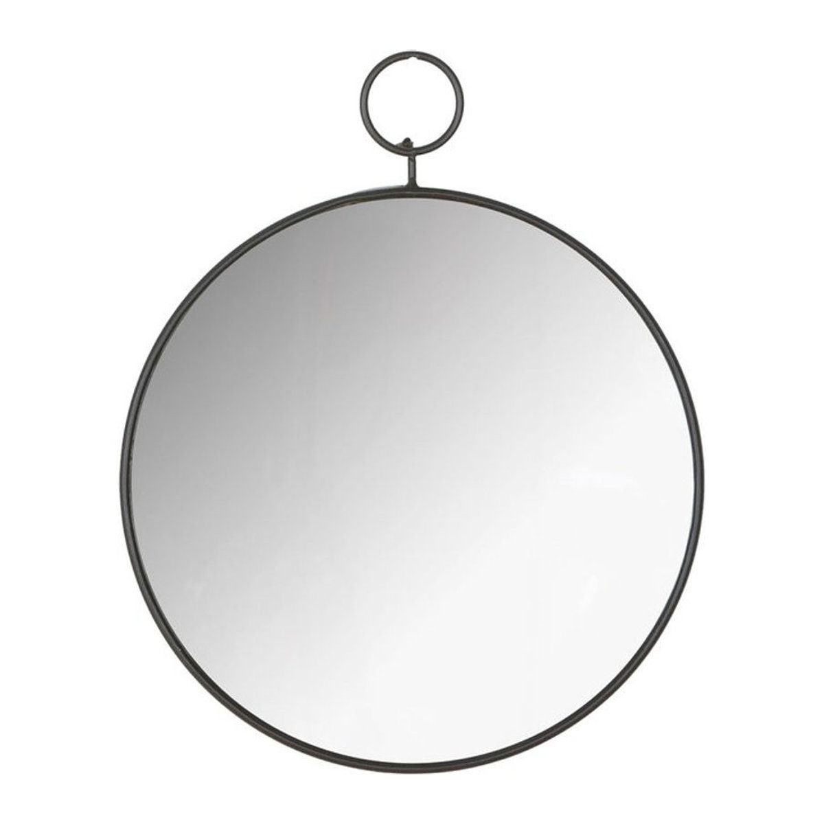 Gilde Spiegel Round Wandspiegel Set aus Glas und Metall in Schwarz und Transparent, 4er Pack, H x Ø: 39 x 32 cm - Bild 1