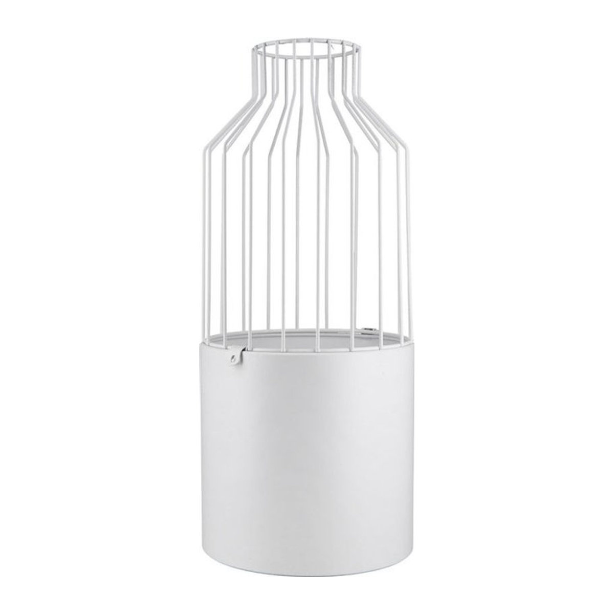 GILDE Übertopf Pure Weiß Metall minimalistisch 2er Pack B/T/H: 19 x 19 x 46 cm - Bild 1
