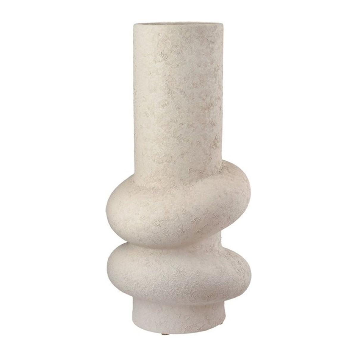 Gilde Vase Ring Keramik Grau Weiß Zylindrisch Modern B/T/H: 15 x 15 x 31 cm 2er Pack - Bild 1