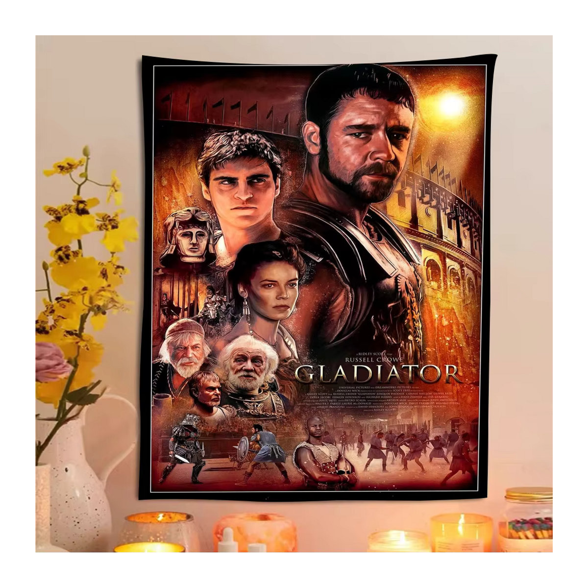 Gladiator Classic Movie Stoffschild Poster als mehrfarbiger Hintergrund für deine Neujahr Party Dekoration und Foto Requisiten, B/H: 120 x 70 cm - Bild 2