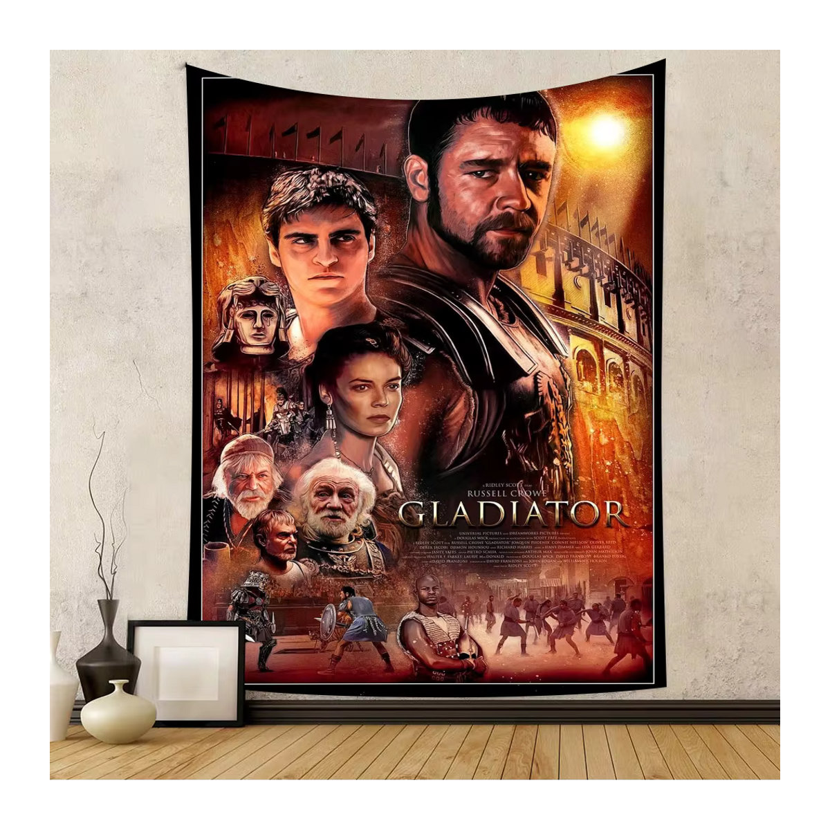 Gladiator Classic Movie Stoffschild Poster als mehrfarbiger Hintergrund für deine Neujahr Party Dekoration und Foto Requisiten, B/H: 120 x 70 cm - Bild 3