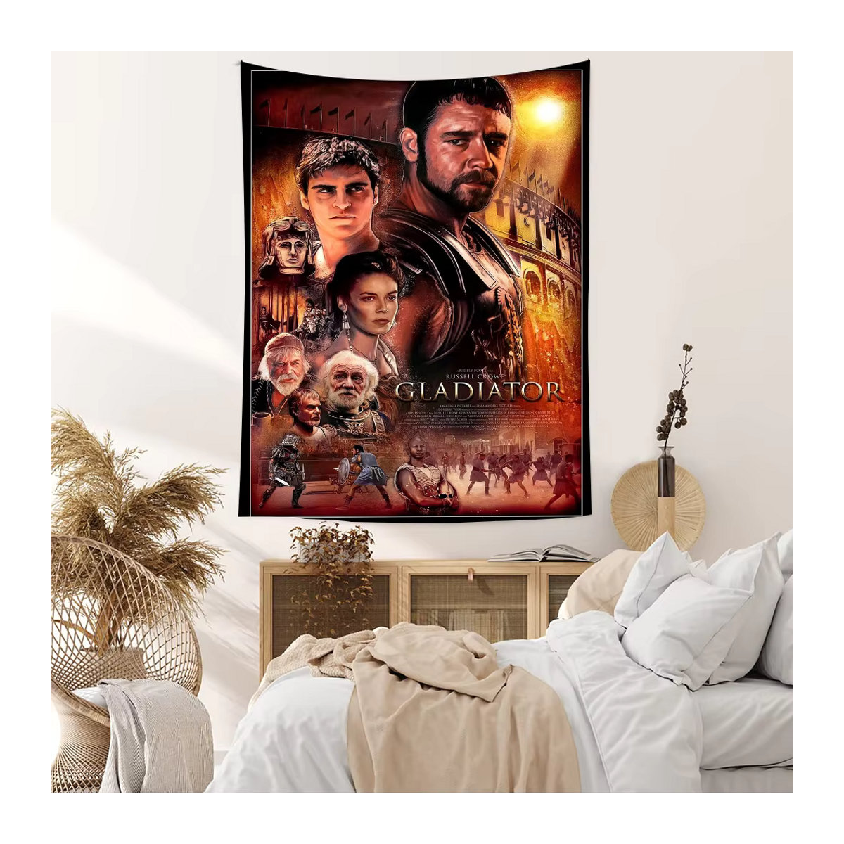 Gladiator Classic Movie Stoffschild Poster als mehrfarbiger Hintergrund für deine Neujahr Party Dekoration und Foto Requisiten, B/H: 120 x 70 cm - Bild 4
