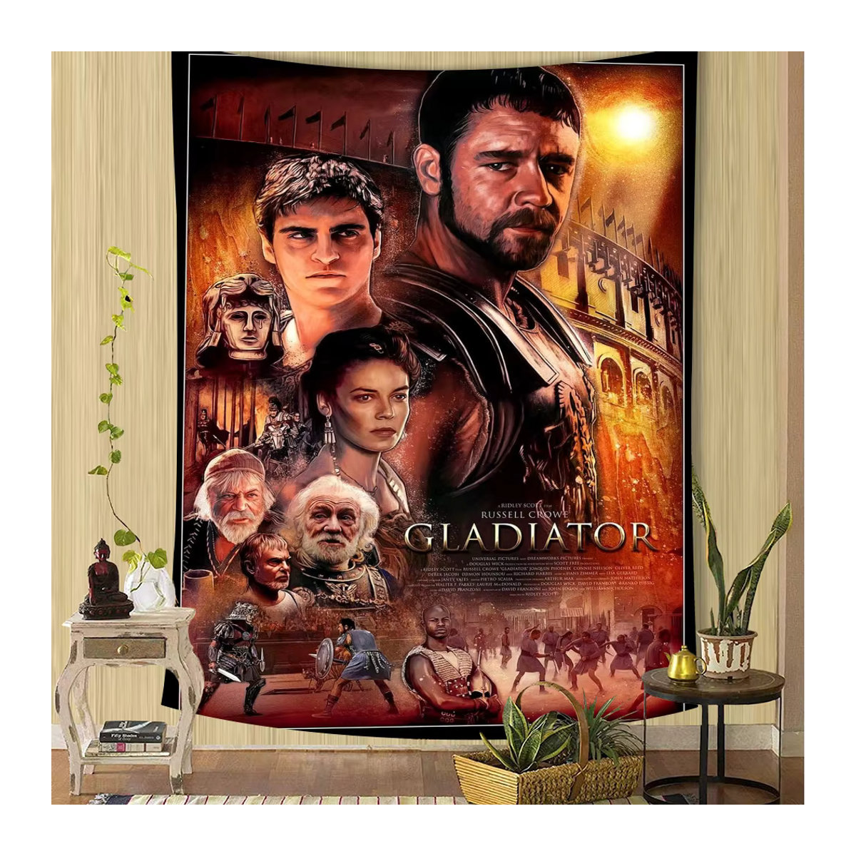 Gladiator Classic Movie Stoffschild Poster als mehrfarbiger Hintergrund für deine Neujahr Party Dekoration und Foto Requisiten, B/H: 120 x 70 cm - Bild 6