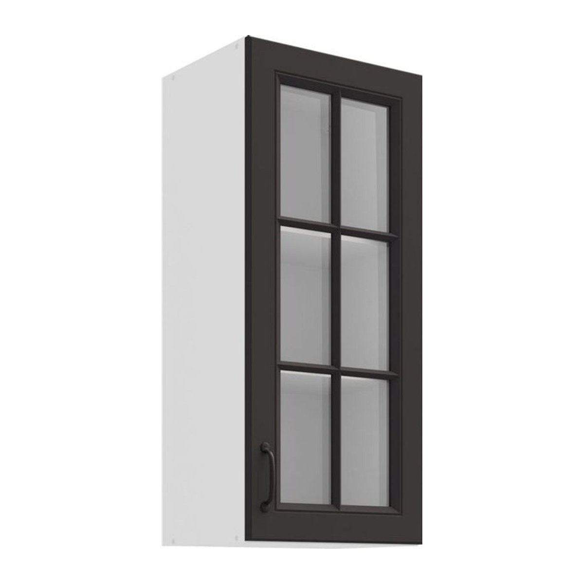 Glashängeschrank Stilo in Grau im Landhaus- und Industrial-Design mit Drehtüren, Breite: 40 cm - Bild 1