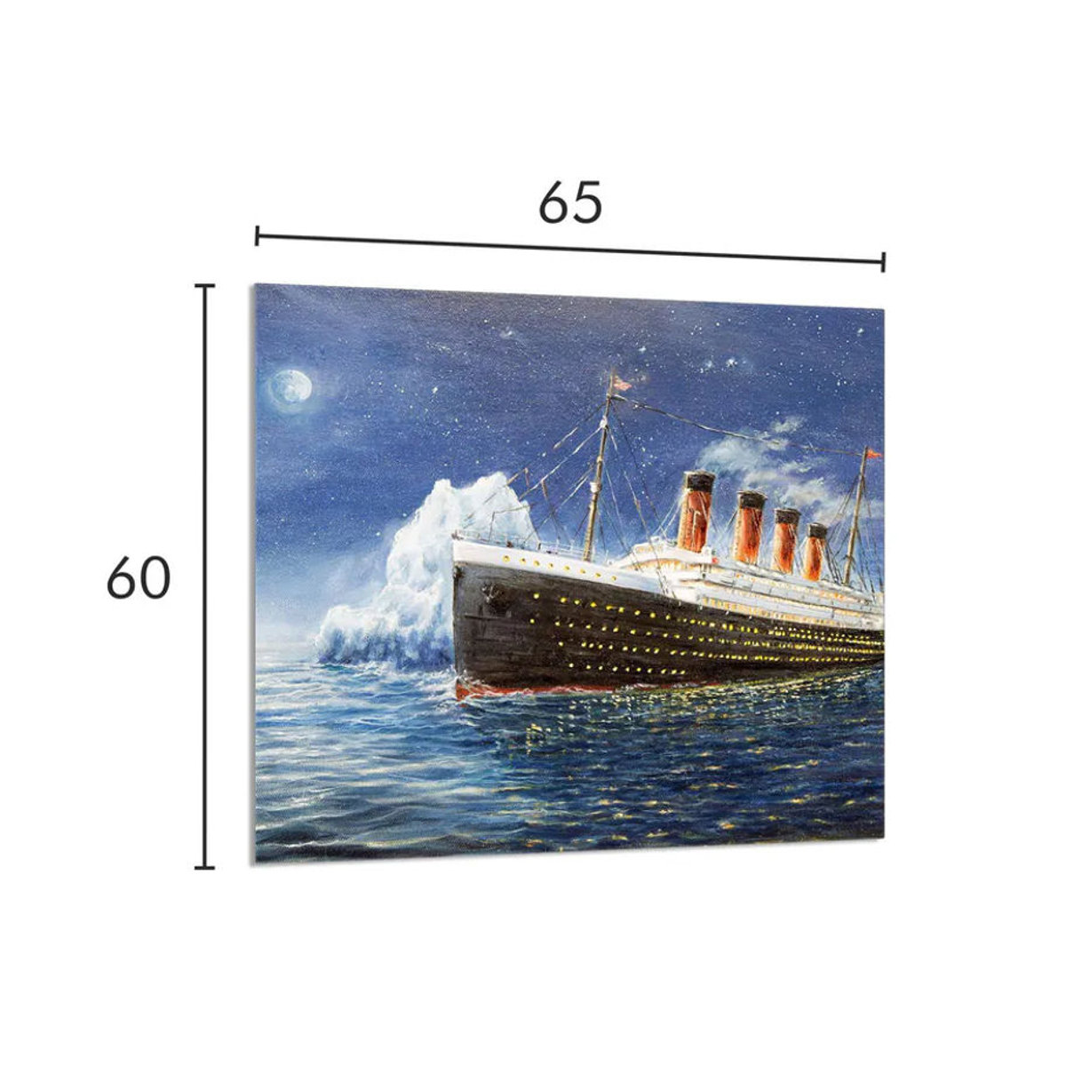 Glaspanel für die Küche Titanic von Super Merchant, blau, B/H: 65 x 60 cm - Bild 2