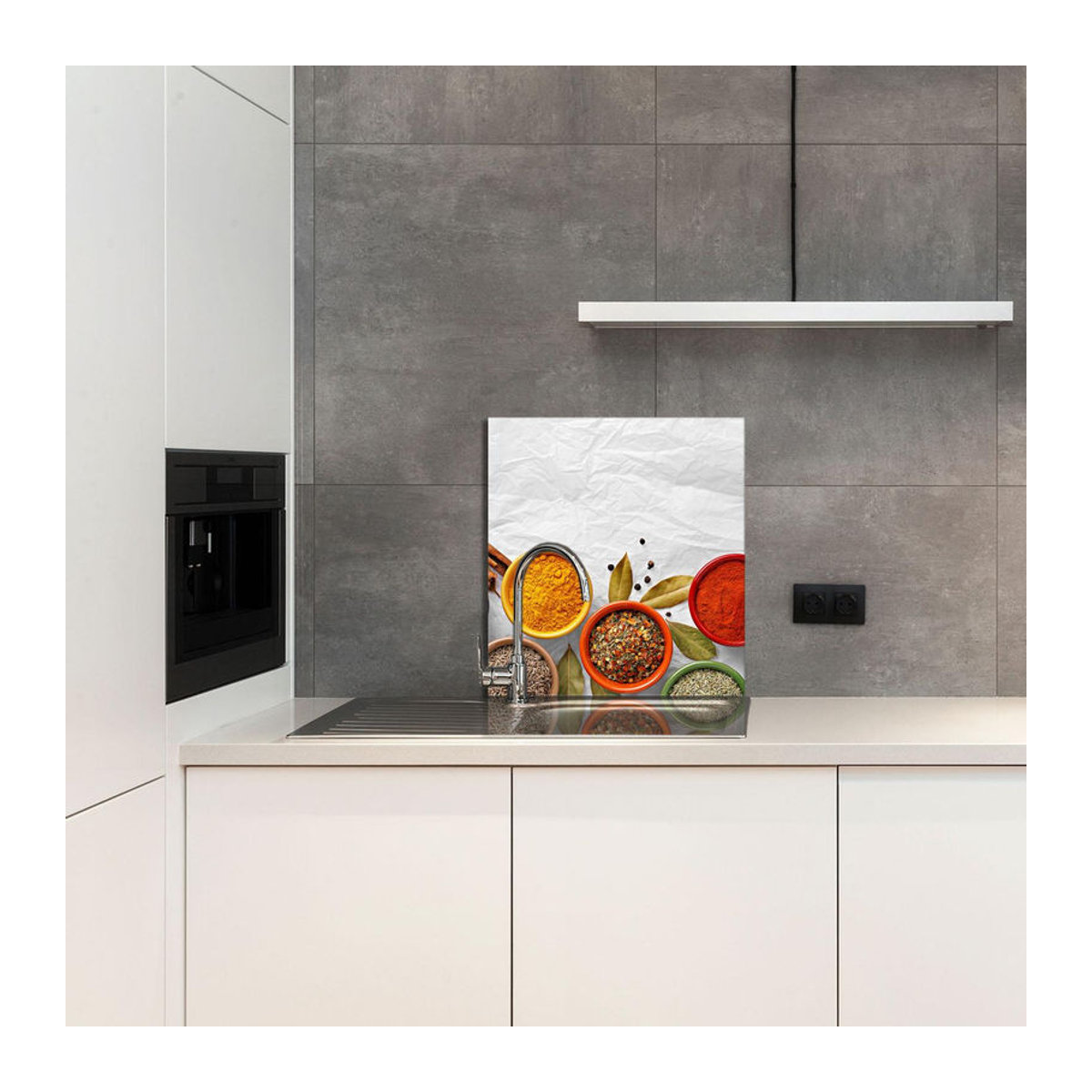 Glazen Paneel für Küche Super Merchant Kräuter Design mehrfarbig B: 60 cm, H: 65 cm - Bild 2